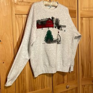 Red barn sweatshirt